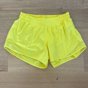 Lululemon neon yellow shorts